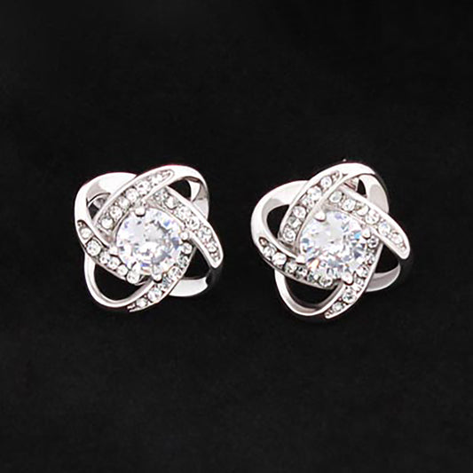 Love Knot Earrings with Cubic Zirconia – Timeless Sparkle for Any Occasion