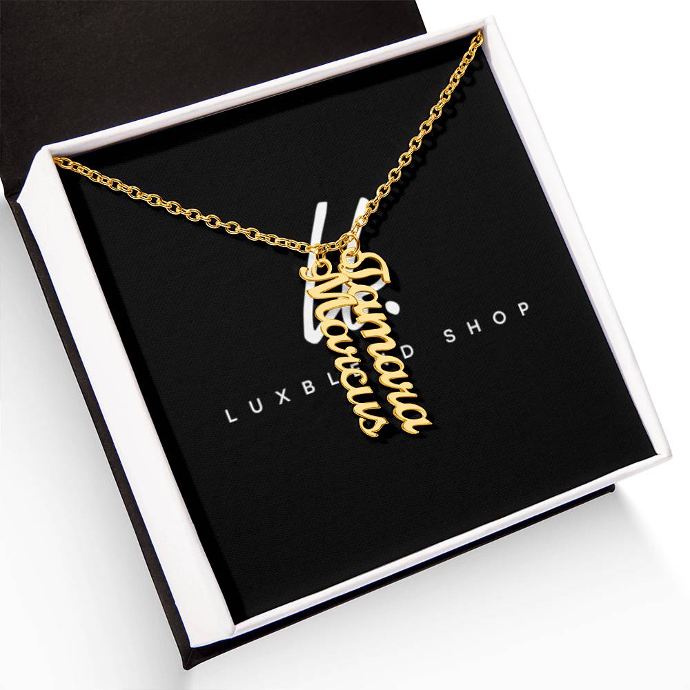 Personalized Multi-Vertical Name Necklace: Stack Your Story in Style