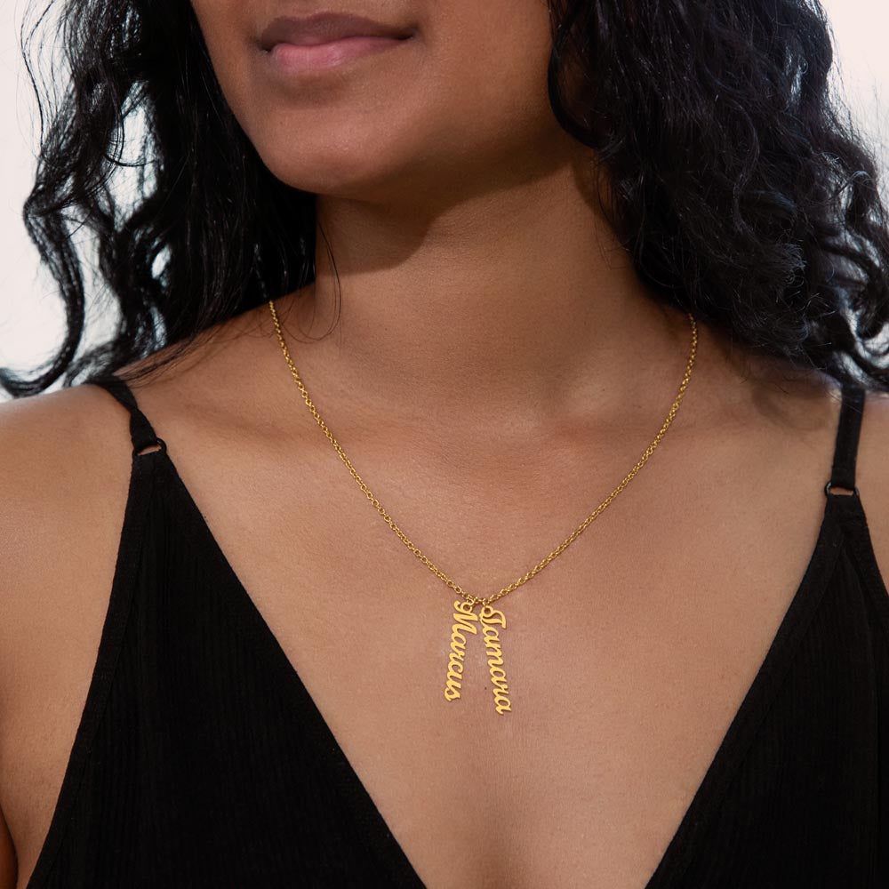 Personalized Multi-Vertical Name Necklace: Stack Your Story in Style