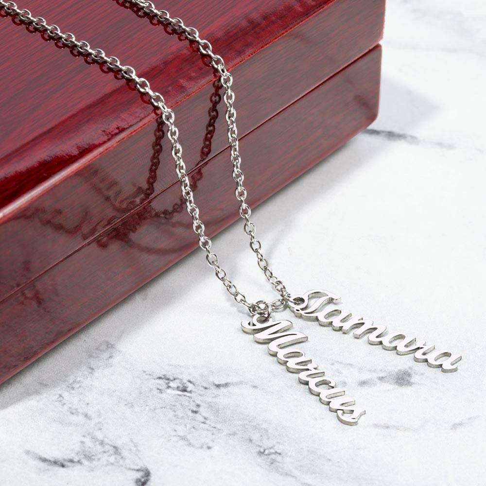 Personalized Multi-Vertical Name Necklace: Stack Your Story in Style